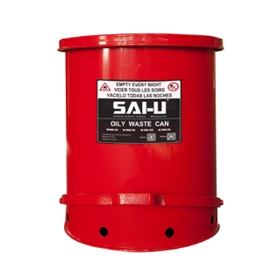 SAI-U Oily Waste Can-(Red) Full Size